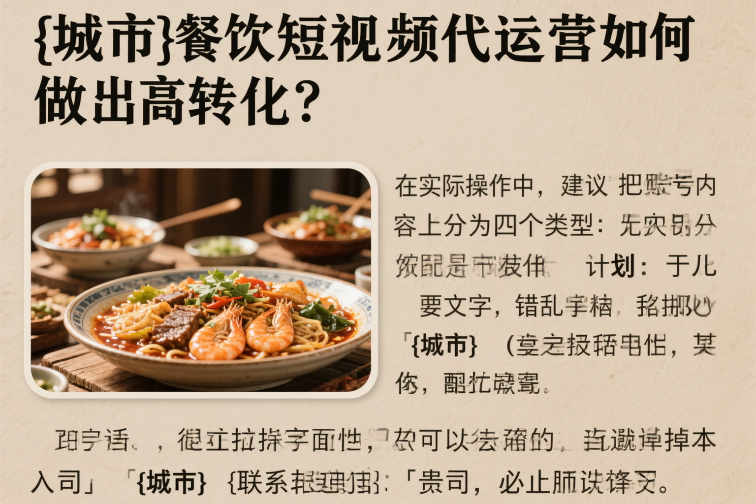 商洛餐饮短视频代运营如何做出高转化？