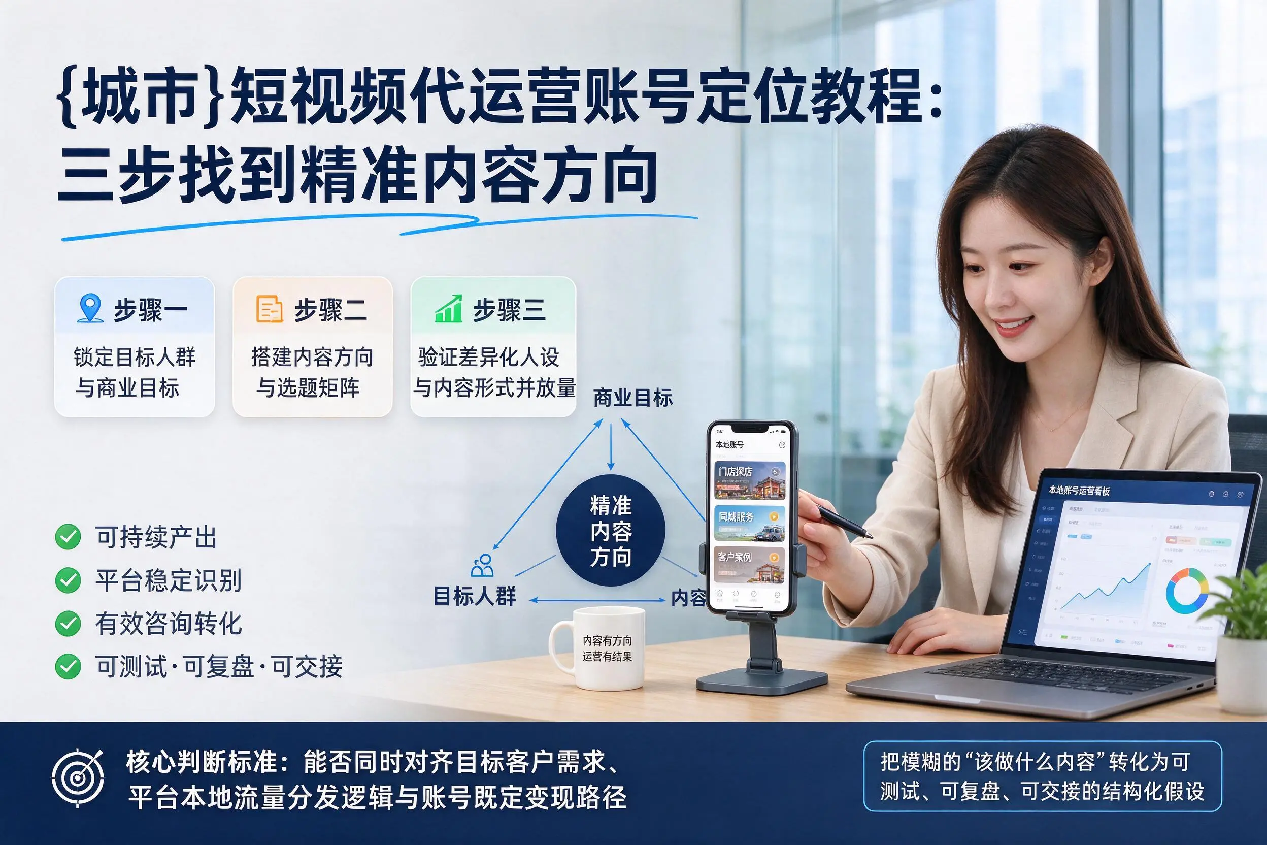 商洛短视频代运营账号定位教程:三步找到精准内容方向
