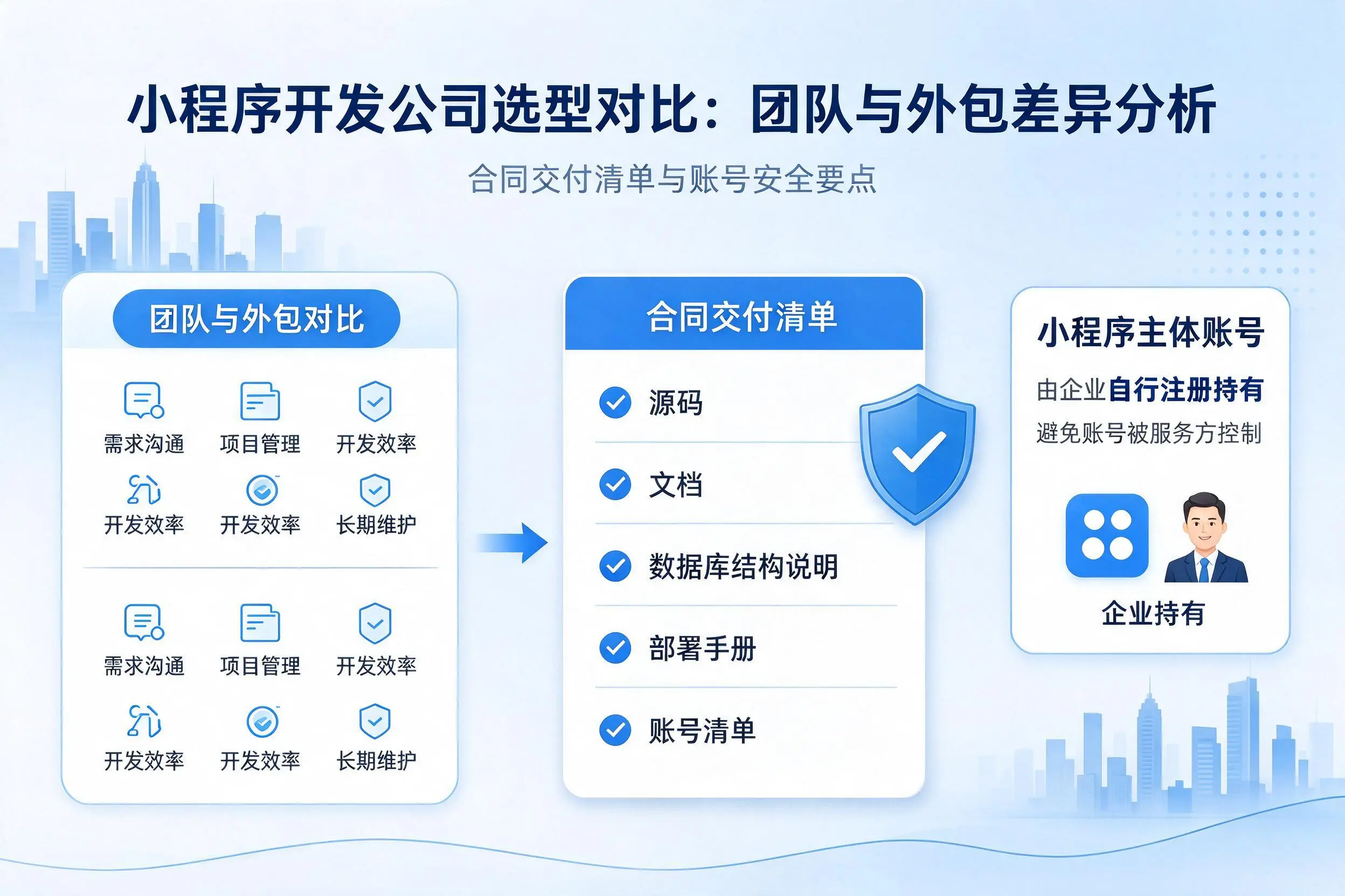 商洛小程序开发公司选型对比:团队与外包差异分析