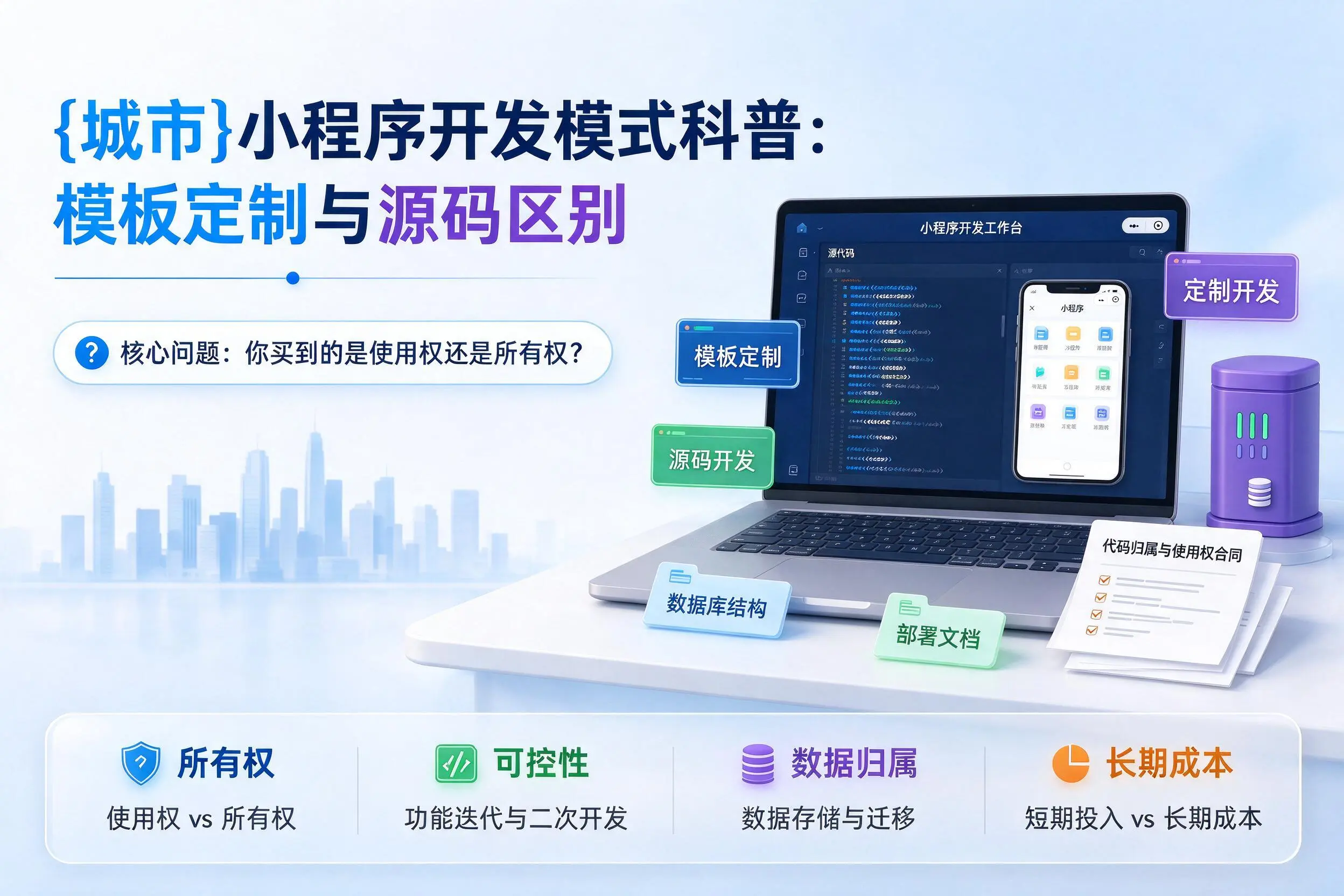 商洛小程序开发模式科普:模板定制与源码区别
