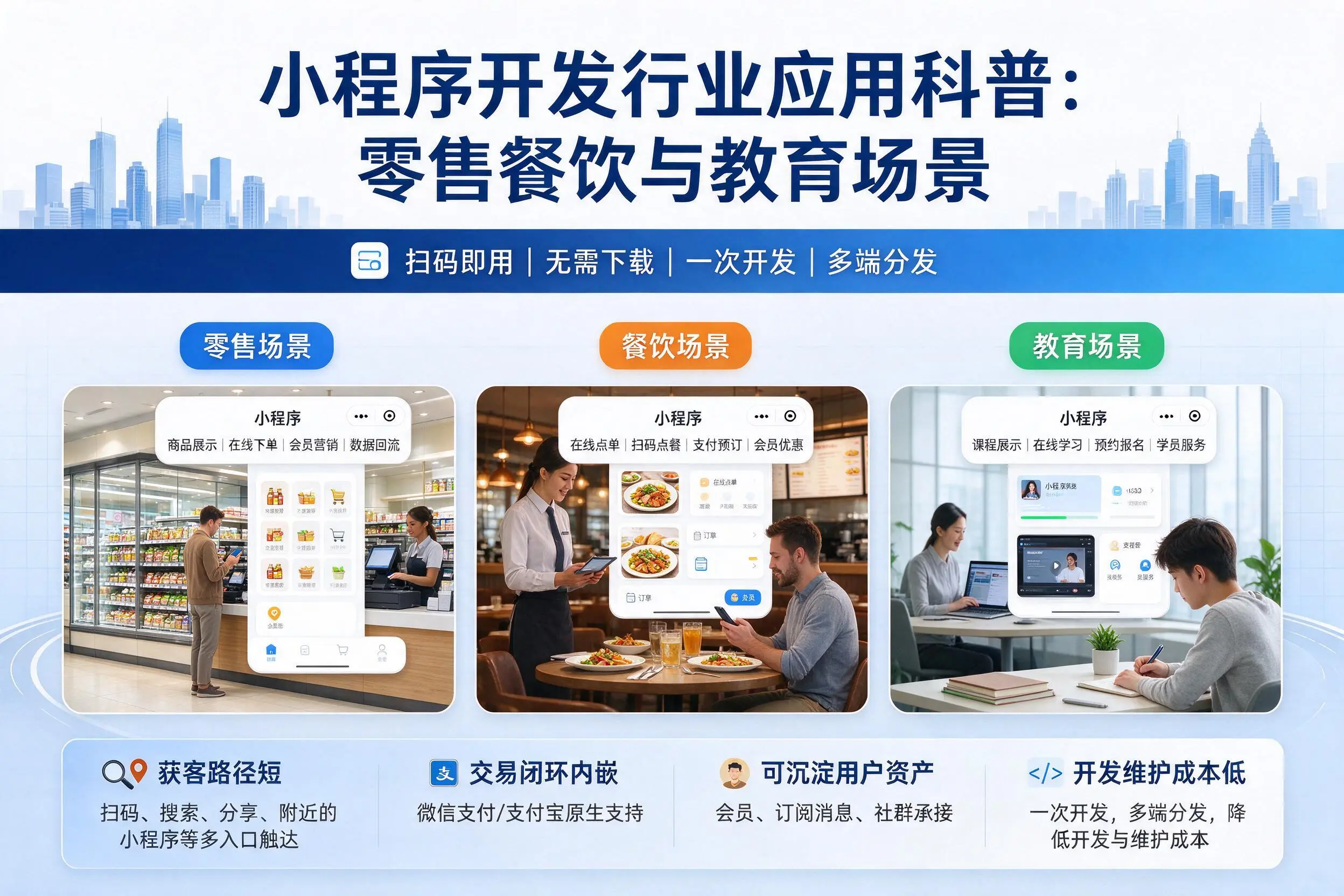 商洛小程序开发行业应用科普：零售餐饮与教育场景