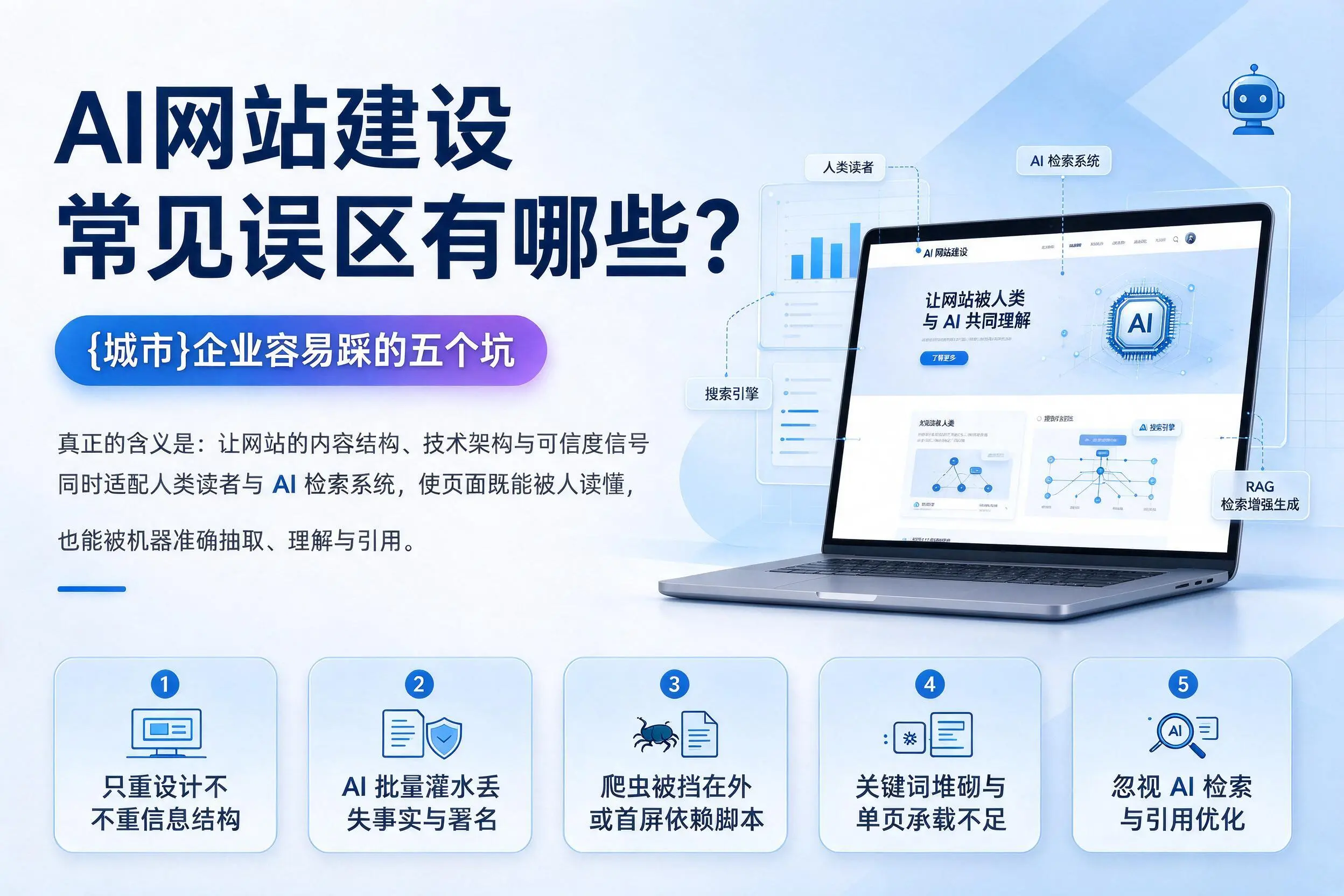 AI网站建设常见误区有哪些？商洛企业容易踩的五个坑