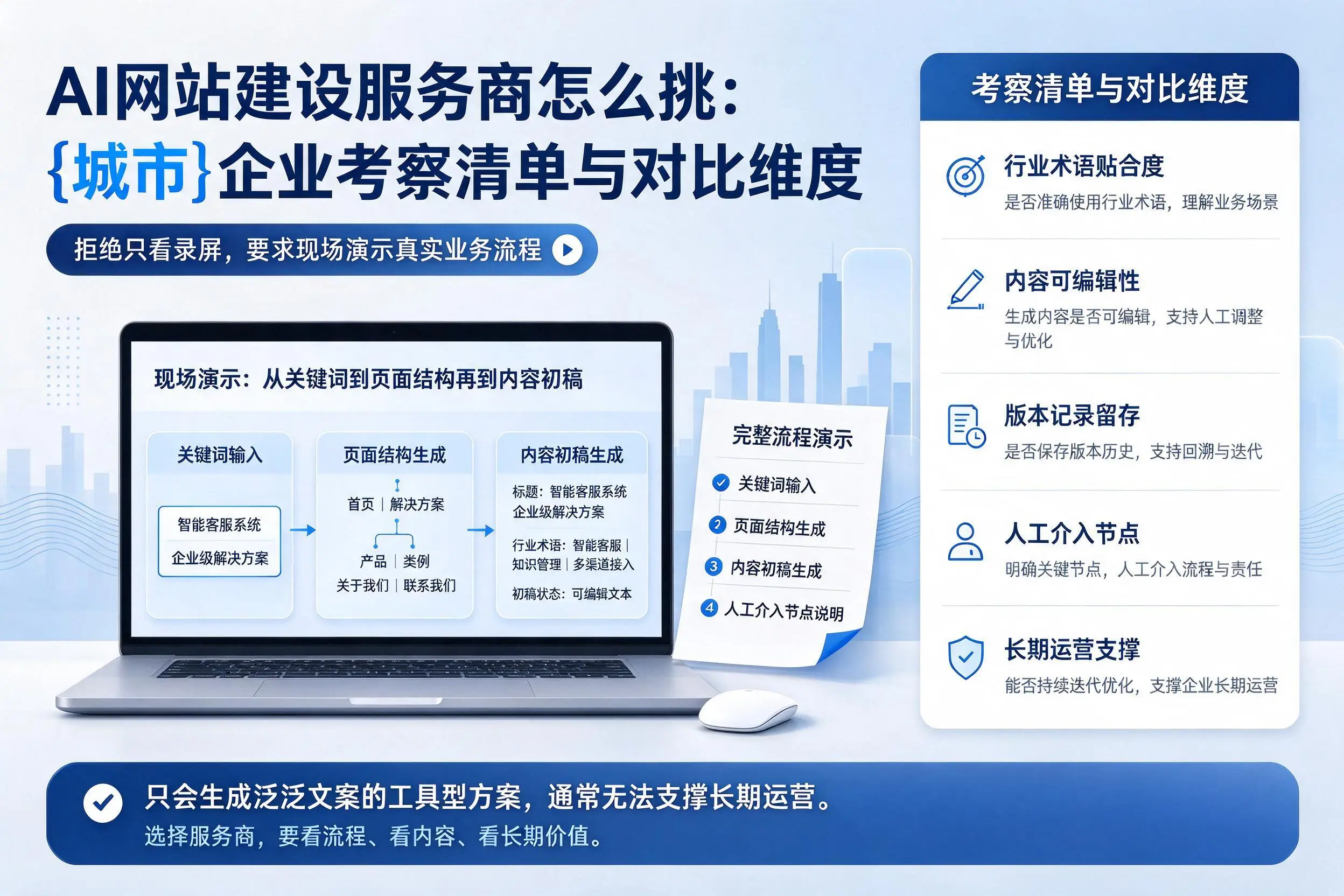 AI网站建设服务商怎么挑：商洛企业考察清单与对比维度