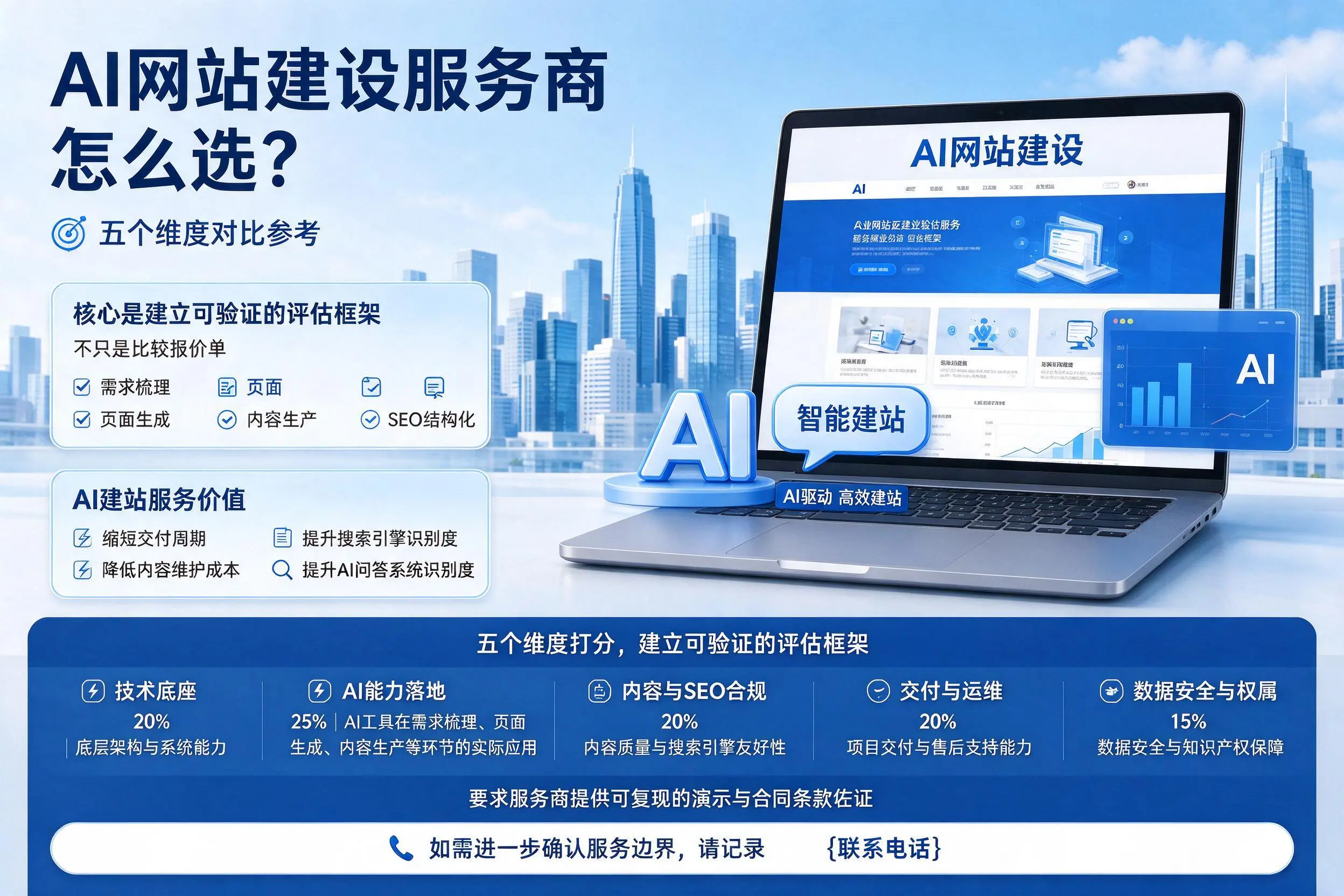 商洛AI网站建设服务商怎么选?五个维度对比参考