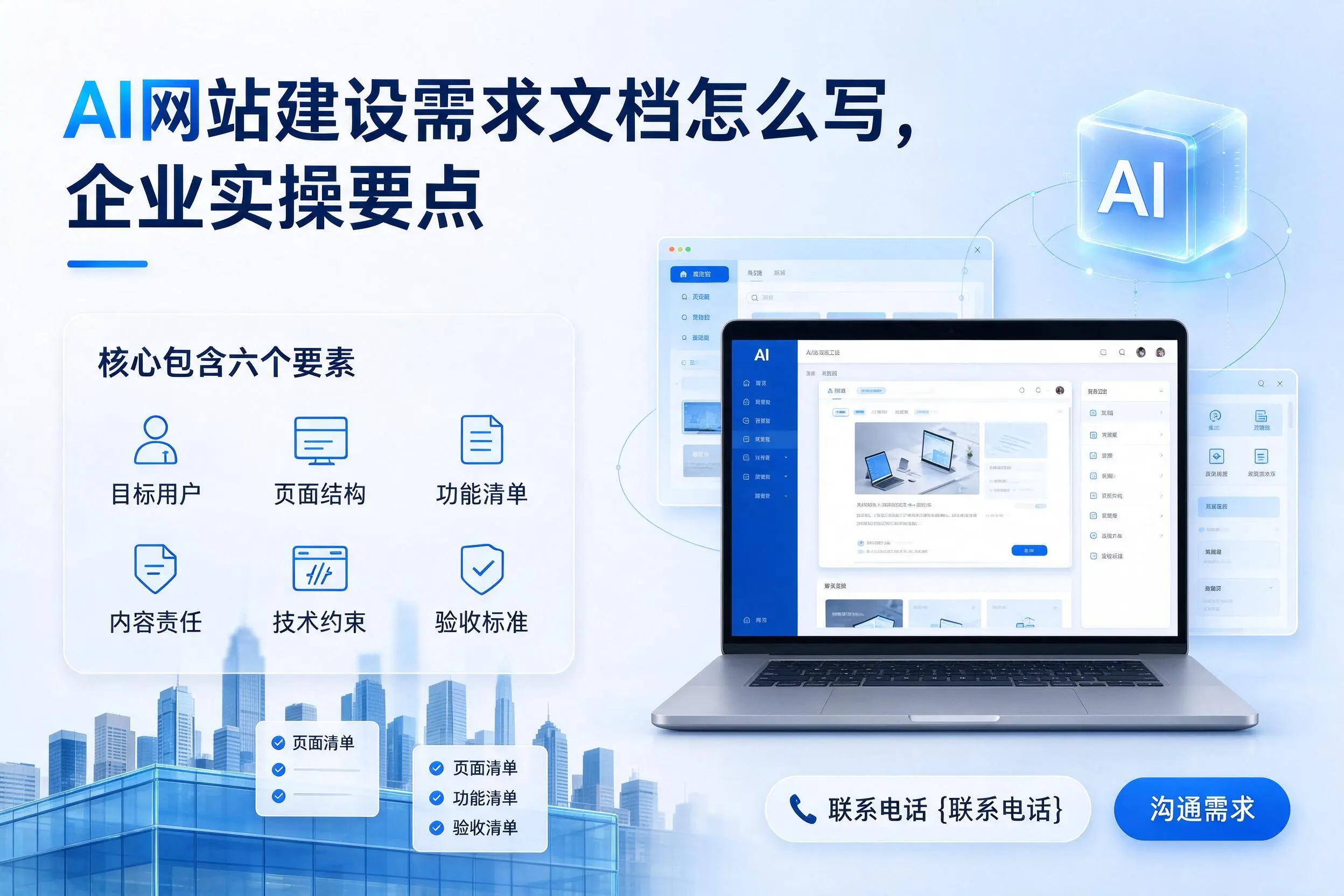 AI网站建设需求文档怎么写,商洛企业实操要点